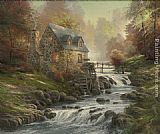 Thomas Kinkade Cobblestone Mill painting